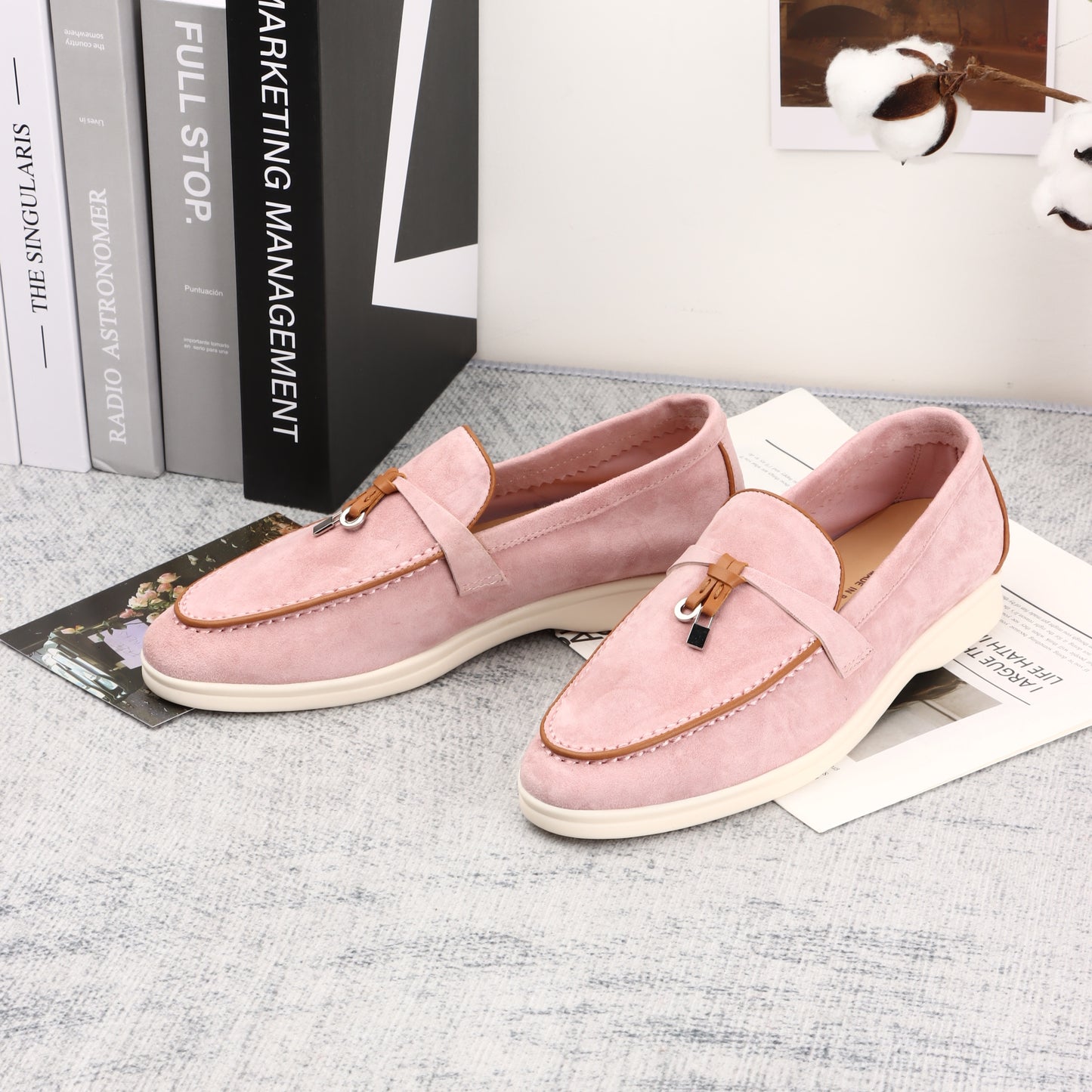 Woman Shoes None Adult Other Women Rubber Stitching Flats Loafers Real