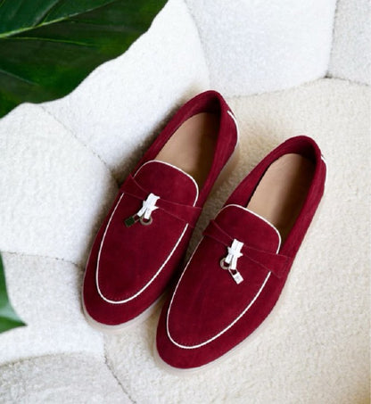 Woman Shoes None Adult Other Women Rubber Stitching Flats Loafers Real