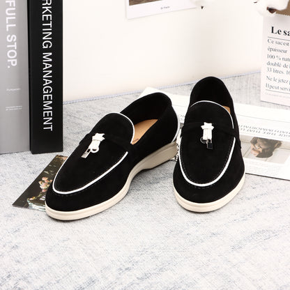 Woman Shoes None Adult Other Women Rubber Stitching Flats Loafers Real