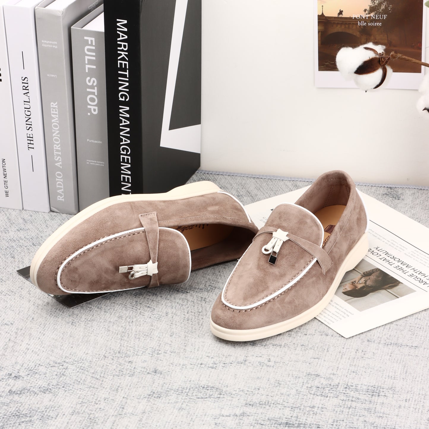 Woman Shoes None Adult Other Women Rubber Stitching Flats Loafers Real