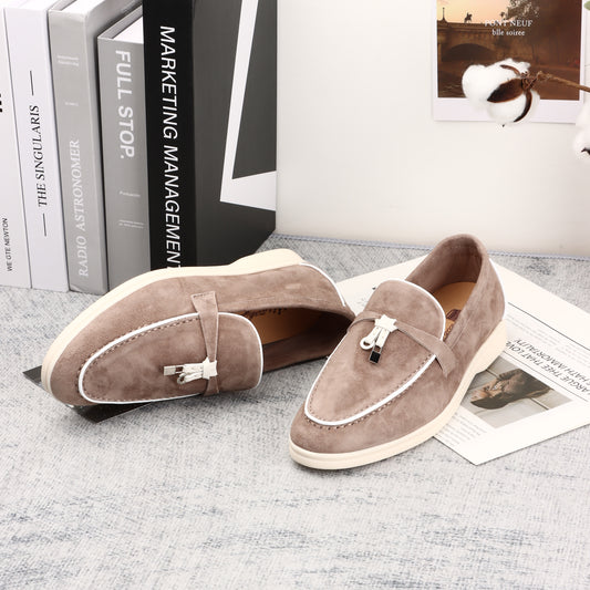 Woman Shoes None Adult Other Women Rubber Stitching Flats Loafers Real